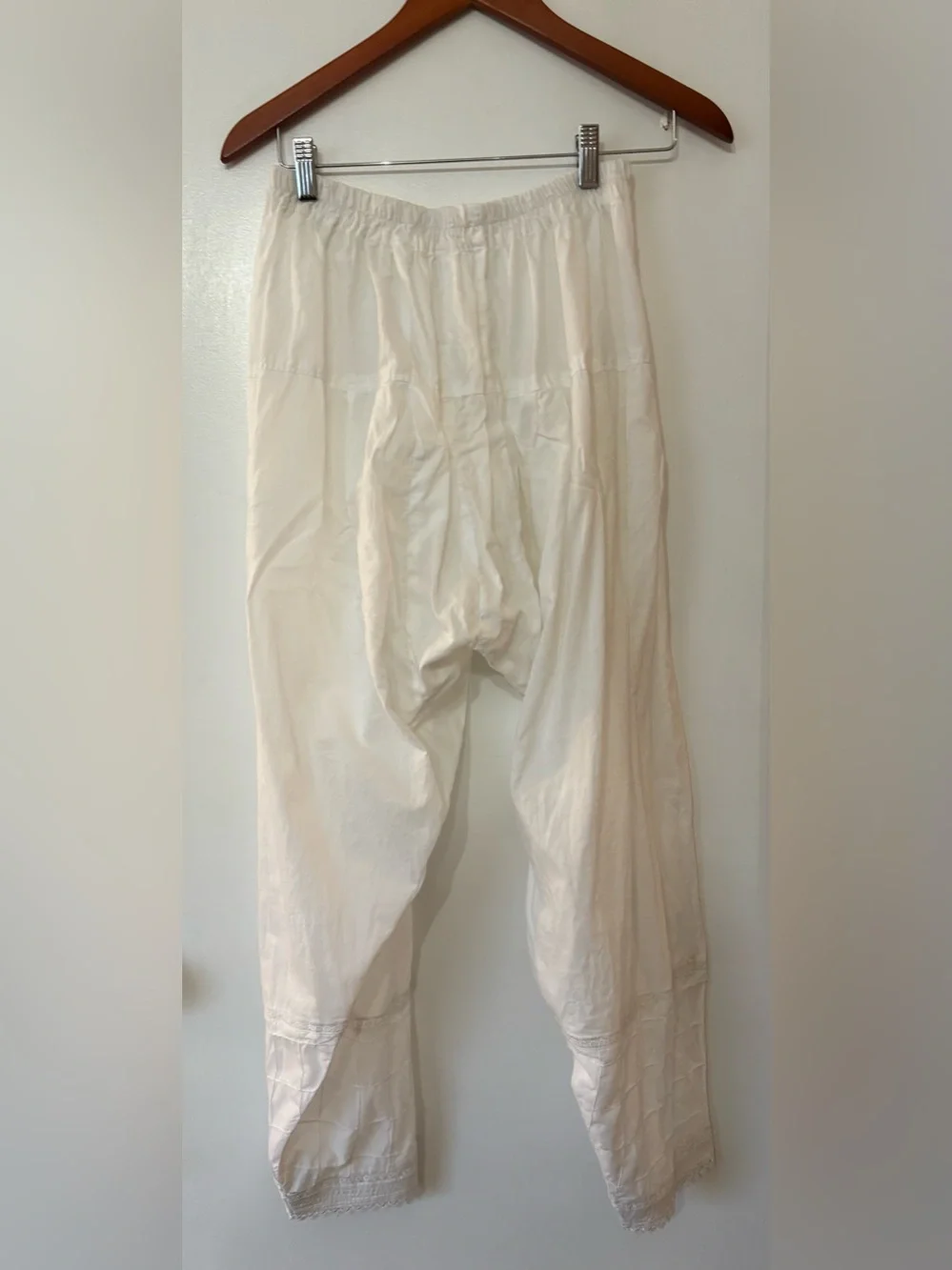 Unbranded Women White Cotton Lace Trim Bloomers Prairie Victorian
